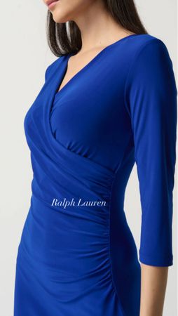 Robe Ralph Lauren bleu roi, taille 36 manches 3/4, Été