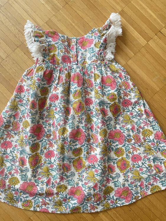 Robe De Soirée/fête Pour Fille M&S - Taille 7-8 Ans - Rose, Sans Manches, Comme De La Soie - Occasion TBE
