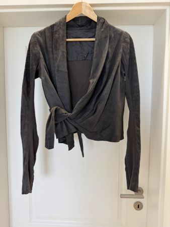 Veste en cuir vieilli Rick Owens