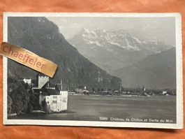 Alte Ansichtskarte: Château Chillon & Dents du Midi