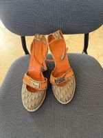 Dior Espadrilles Keilsandalen orange 24cm innen sohle 