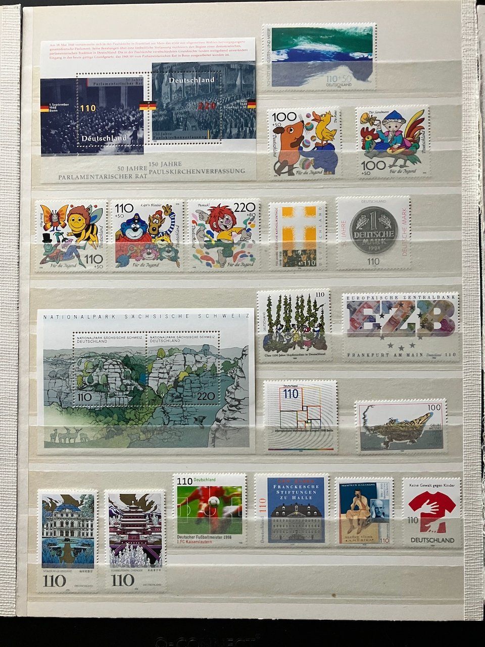 Tutti i francobolli: Lot Deutschland 1998 postfrisch – Usato da Nesslau venduto da andi_hon 2