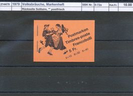 1979 Volksbräuche, Markenheftchen "rotorange", ** postfrisch
