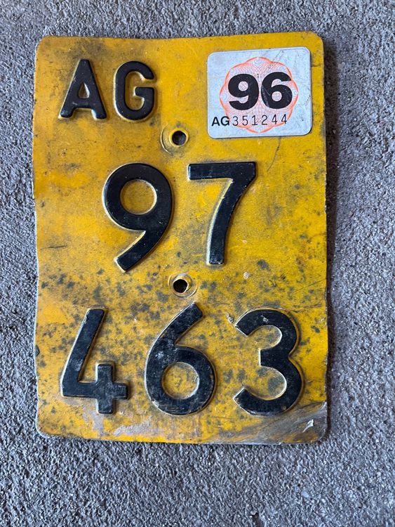 Tiefes AG Mofa Nummernschild Kaufen auf Ricardo
