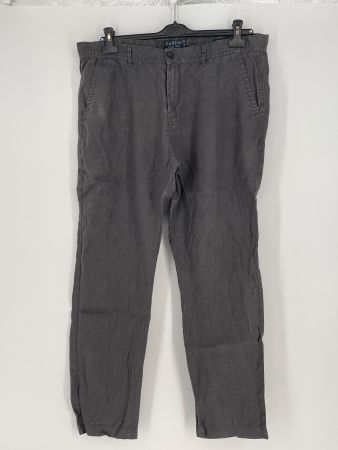 Herren Chino Leinenhose Gr. 38/32 Anthrazit von Canda C&A