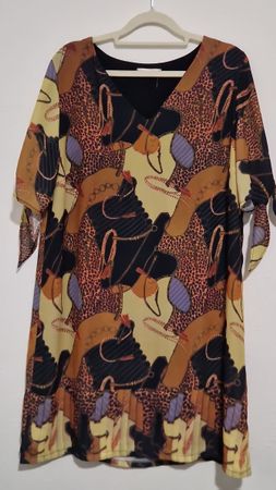 Schickes Sommerkleid Gr.40 mit buntem Muster