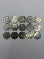 Collection de 15 pièces de 25 cents, Canada
