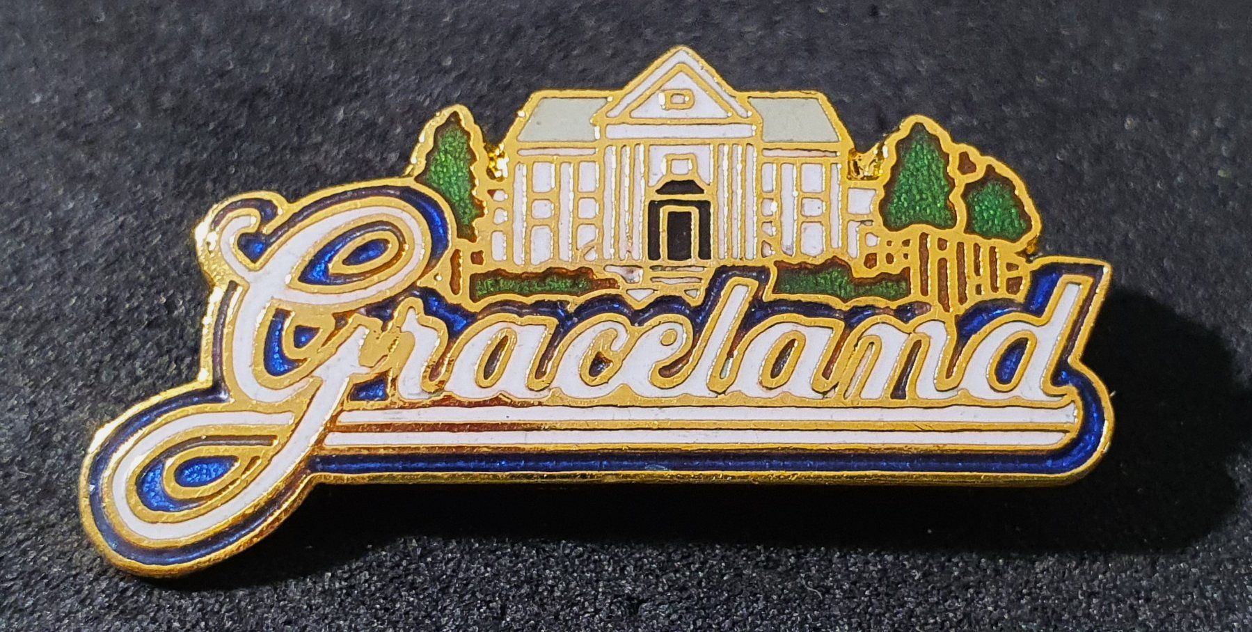 Placchette & Badge: CC782 - Brosche USA Elvis Presley GRACELAND – Usato da Reinach BL venduto da Boston-Verkauf