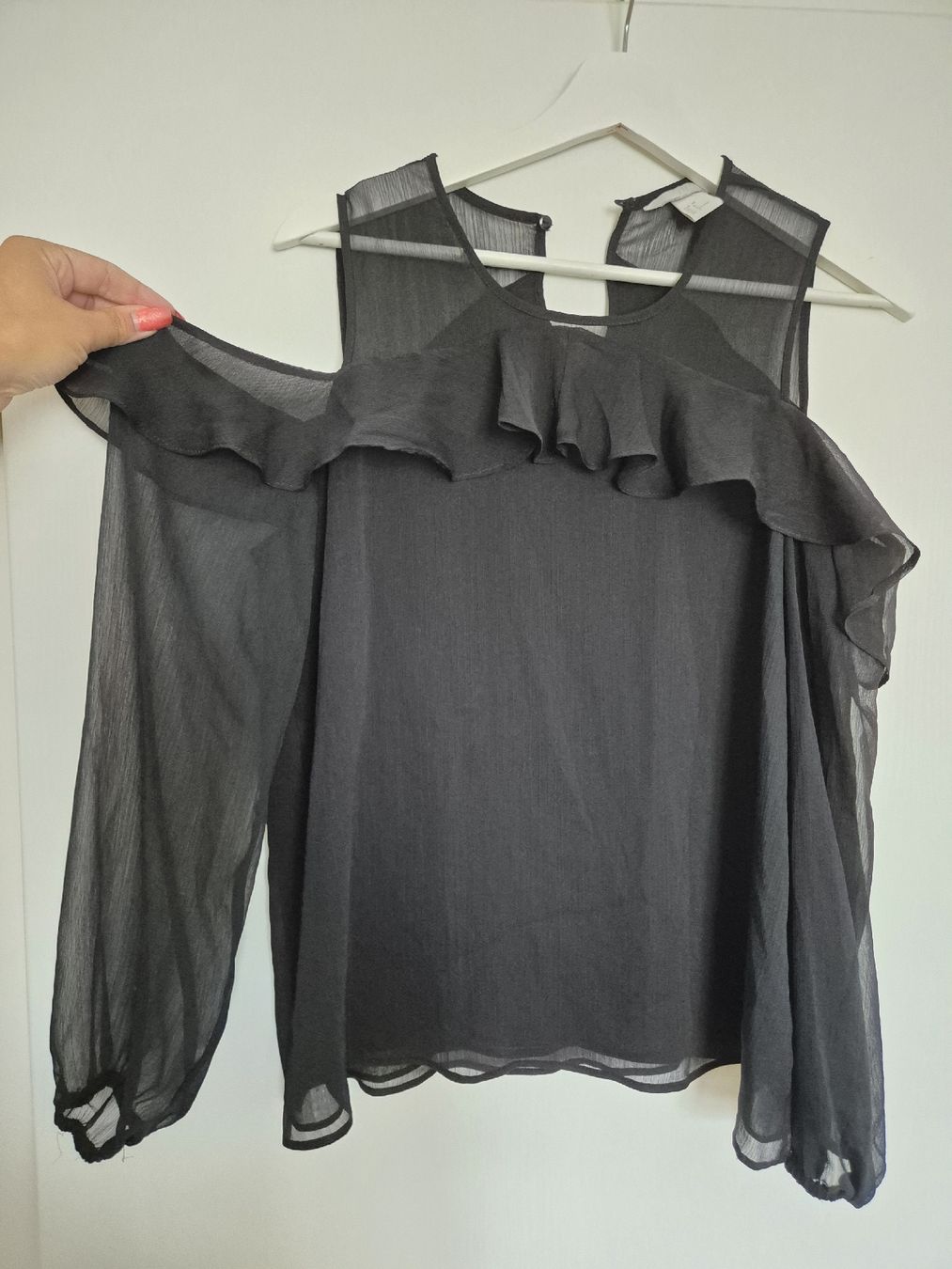 H&M Blusen: Schicke H&M Bluse, Schwarz, Grösse 38 – Gebraucht aus Biberist von pingu_90