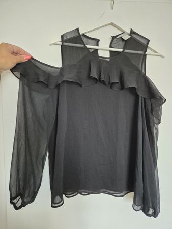 Schicke H&M Bluse, Schwarz, Grösse 38