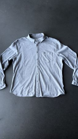 Lacoste Herren Hemd Langarm Gr. 2L /46 Baumwolle 