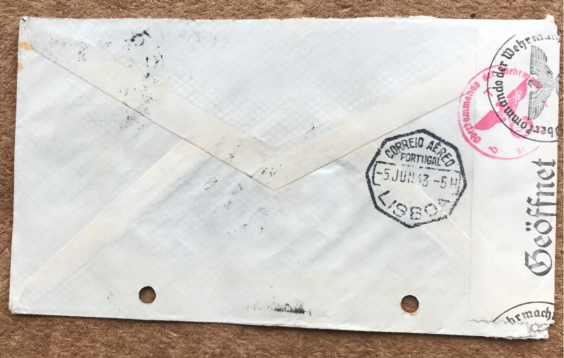 Tutti i francobolli: BRIEFUMSCHLAG GEÖFFNET OBERKOMANDO – Usato da Ostermundigen venduto da Kari1937 2