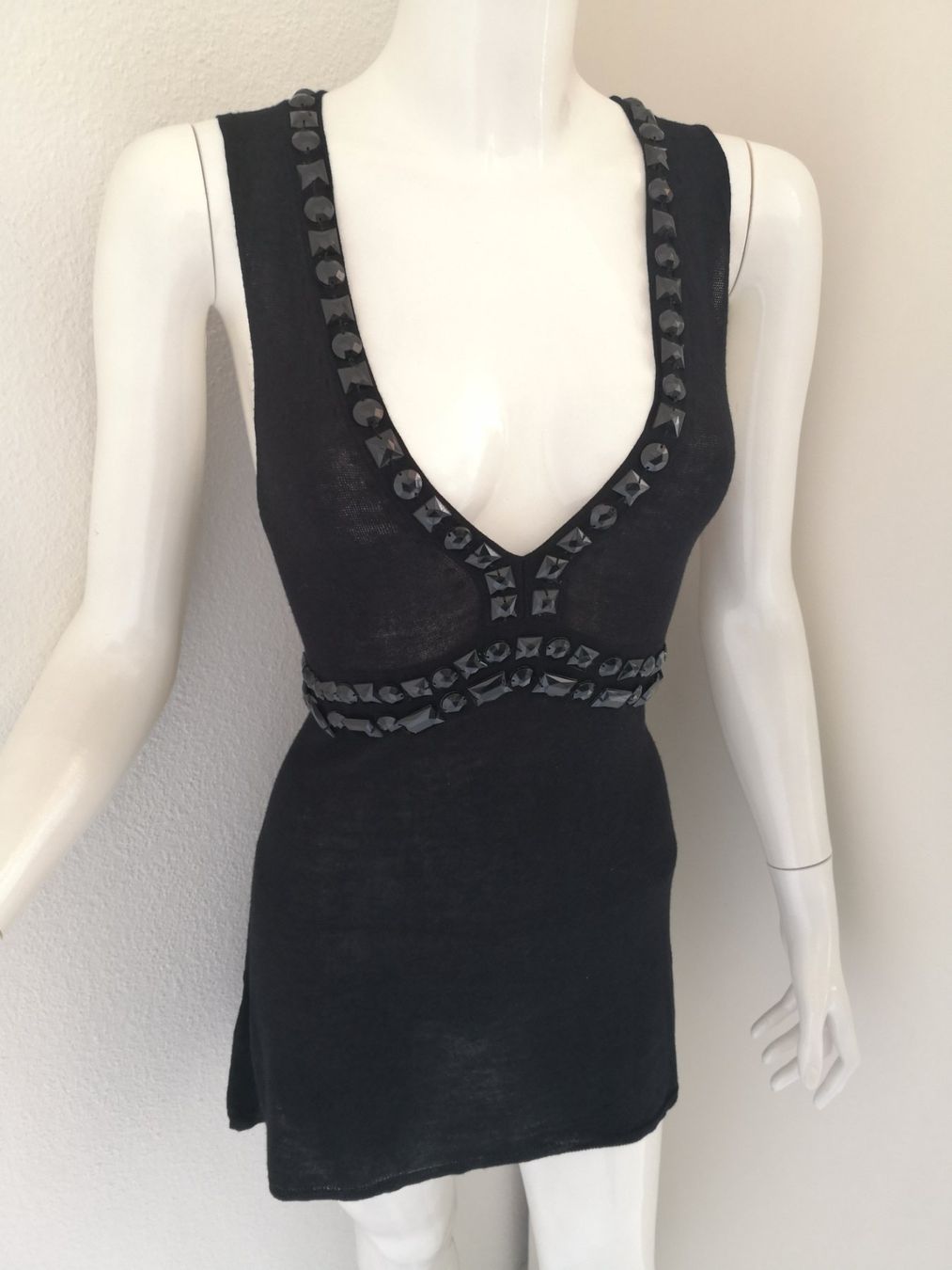 Mango Top: 🤩MANGO SUIT STRICK-TOP SCHWARZ MIT STEINEN – Nuovo (secondo la descrizione) da Olten venduto da Naja-Twins-Twins 3