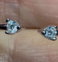 Bague argent avec diamants de moissanite de 0,072 ct GRA