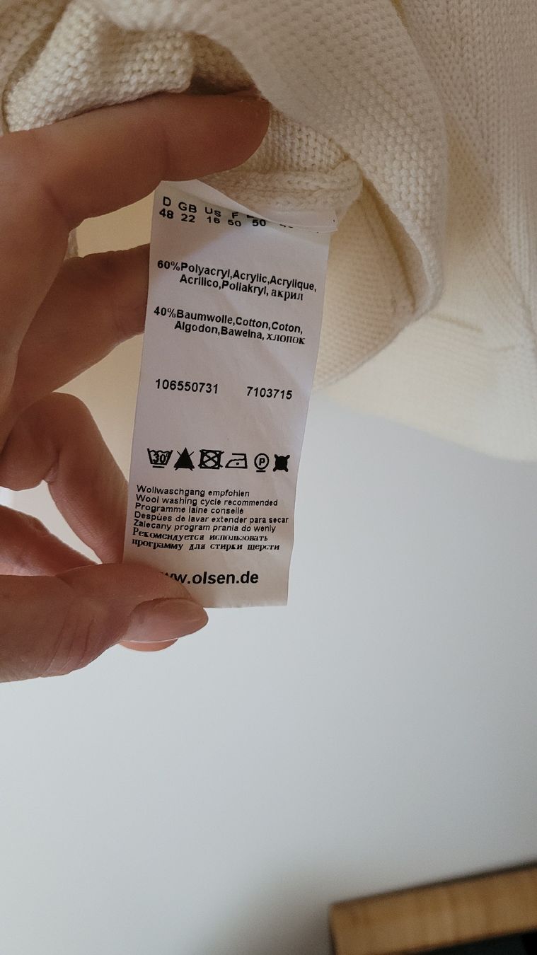 Maglioni & Felpe: Damen Pullover in Creme mit Knopfleiste neuwertig Olsen – Usato da Horgenberg venduto da Klatschmohnmaria 4