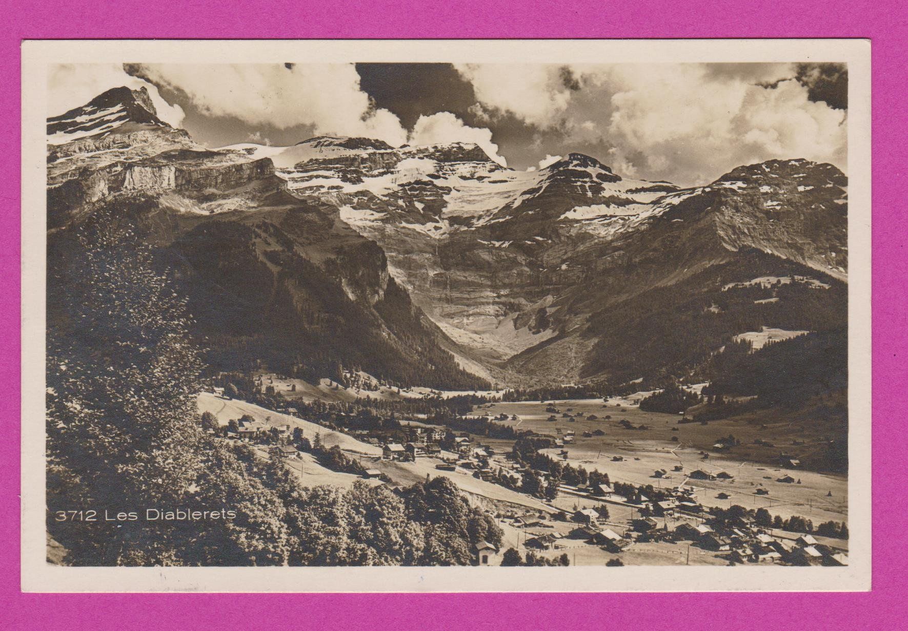 Cartoline postali: Les Diablerets  :  alte Ansichtskarte von 1932 – Usato da Vitznau venduto da Ropaku