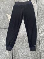 Schwarze VillerValla Faserpelz/Fleece Trainerhose Gr. 134