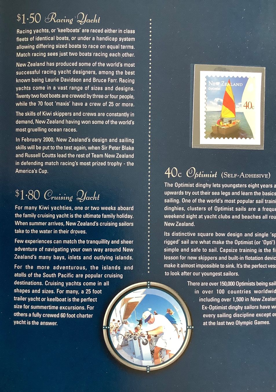 Tutti i francobolli: 1999 Neuseeland  Folder Yachting Block + Satz Postfrich ** – Nuovo (secondo la descrizione) da Liestal venduto da Skunk02 3