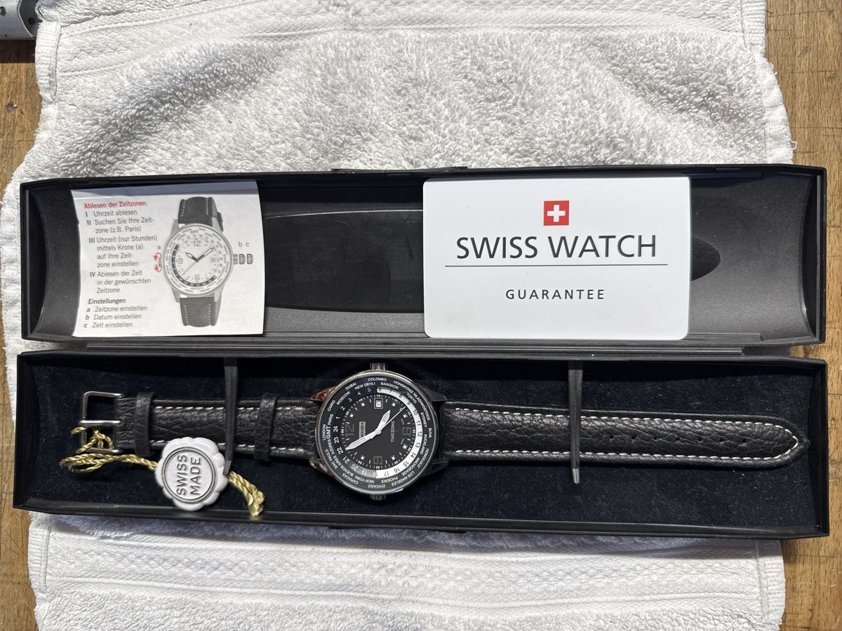 Uhr Swiss Watch Timezone Neu ungebraucht mit neuer Batterie (Neu ...