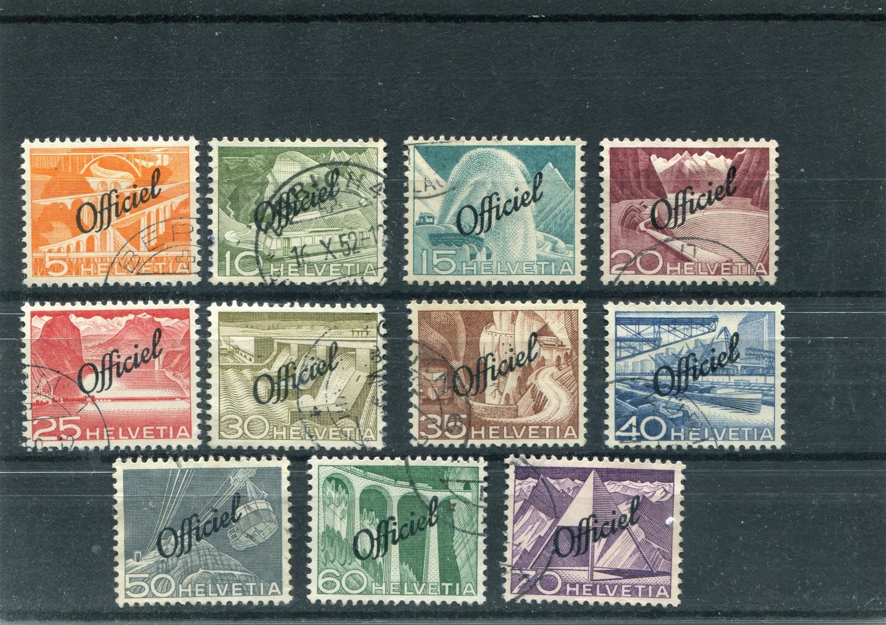 Tutti i francobolli: 1950 DII Nr. 65-75 gestempelt – Usato da Winterthur venduto da Kyoung
