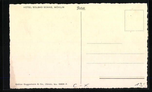 Ansichtskarten: AK Möhlin, Hotel Solbad Sonne – Gebraucht aus Berlin von bartko-reher 1