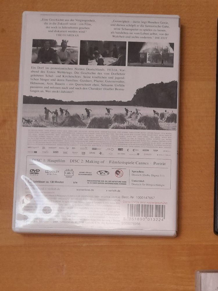 Tous les DVDs: Das Weisse Band, Deluxe Edition, – D'occasion à Steffisburg par FutureOne 1