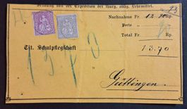 SBK 42 & 43 auf Nachnahme Paketkarte nach Güttingen