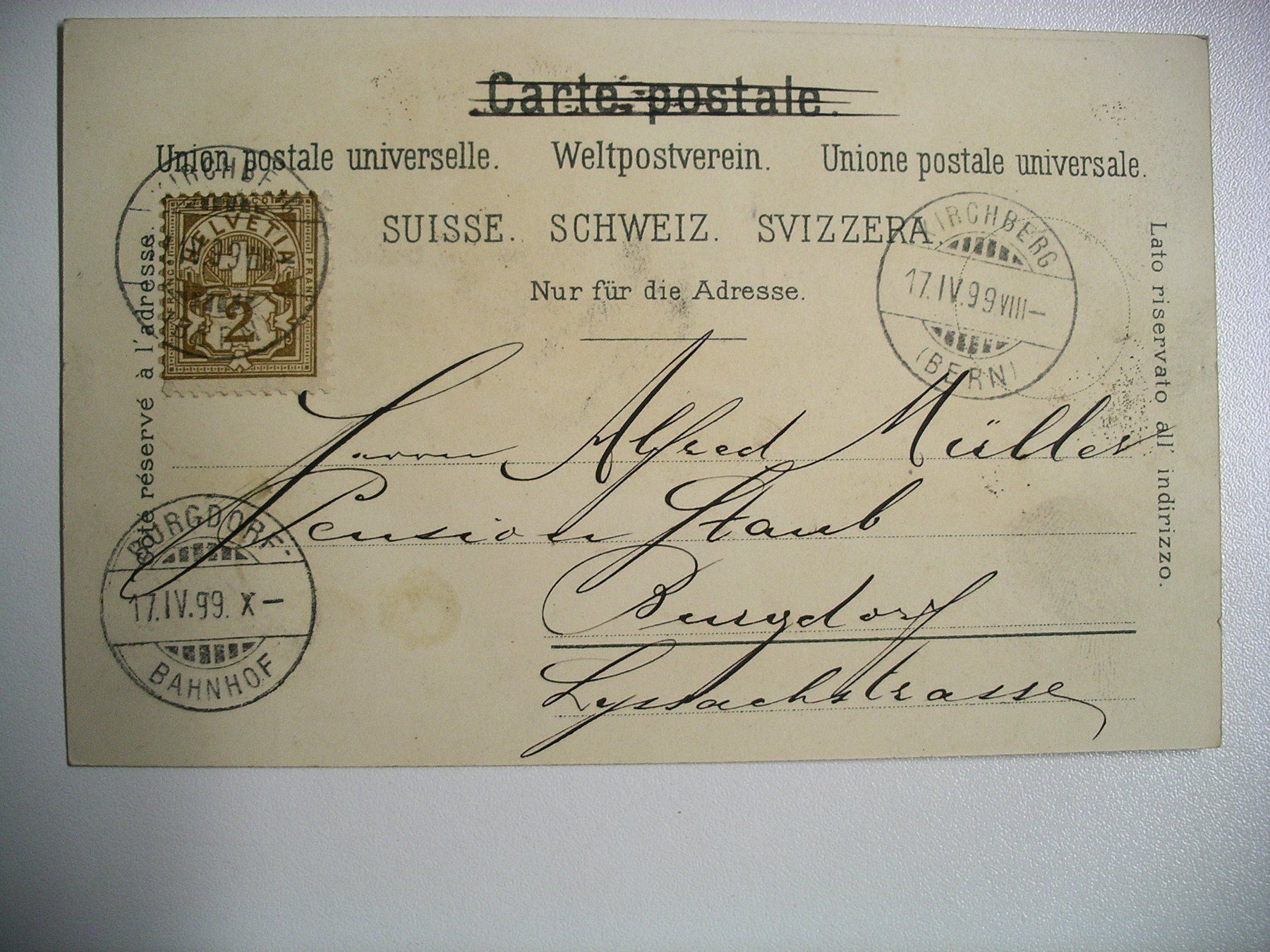 Cartoline postali: farbigeLithoAK  SIMPLON – Usato da Oberhofen am Thunersee venduto da luuping99 1