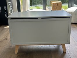 Spielzeugtruhe Holz Grau