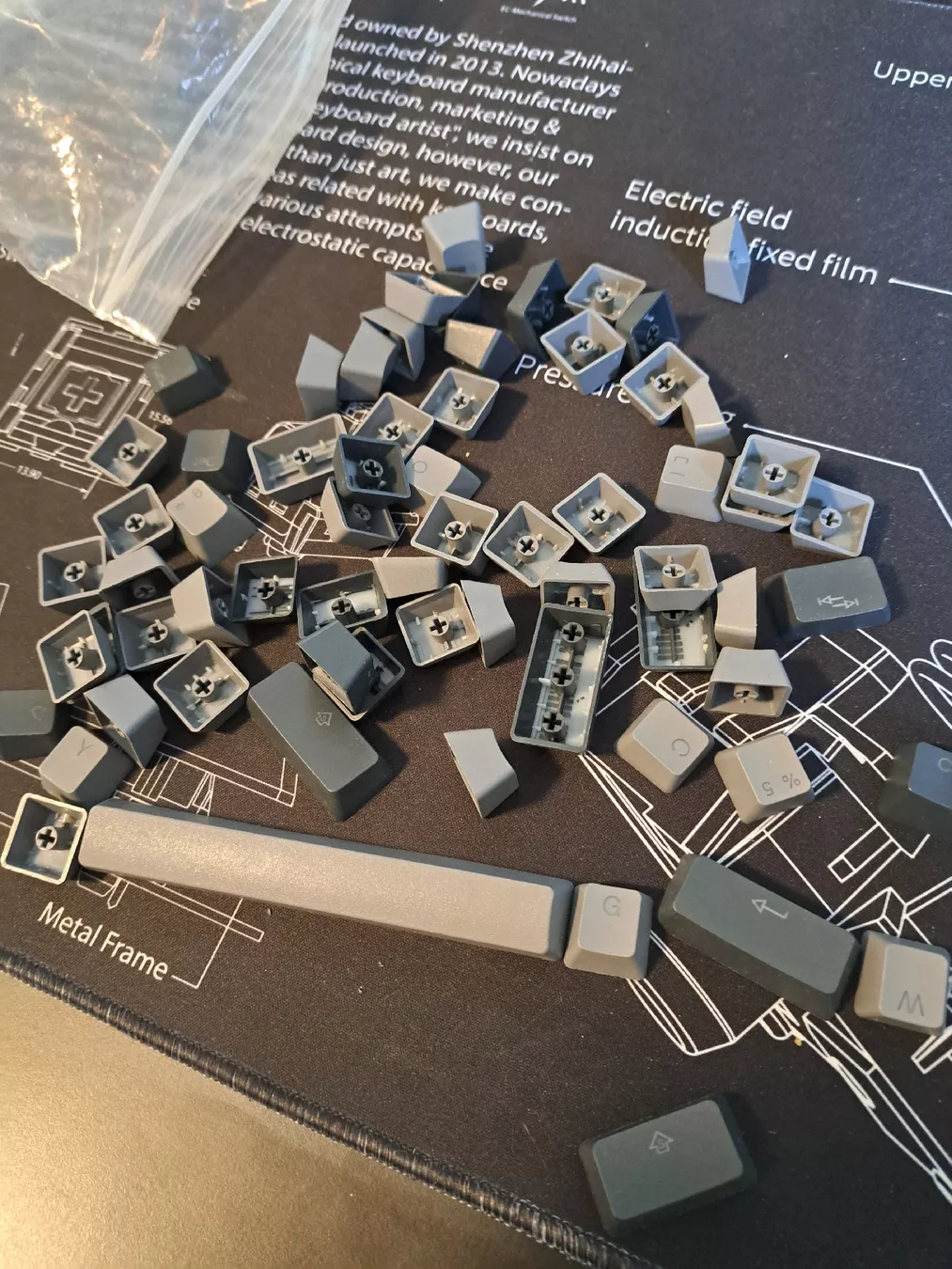 Tastiere: Graues Keycap set (US)  – Nuovo (secondo la descrizione) da Illnau venduto da Penguin