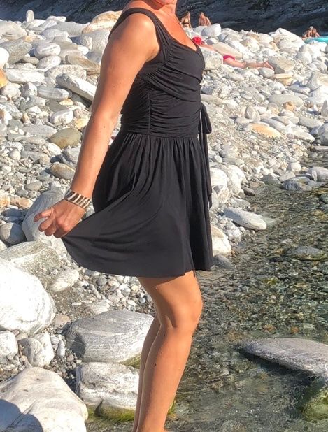 Kleider: Abito Con molti drappeggi di cotone-M/L – Gebraucht aus Gordevio von LanaZimm 2
