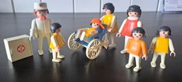 Konvolut Playmobil Figuren 1974 & 81 & Rollstuhl #3363 v '85