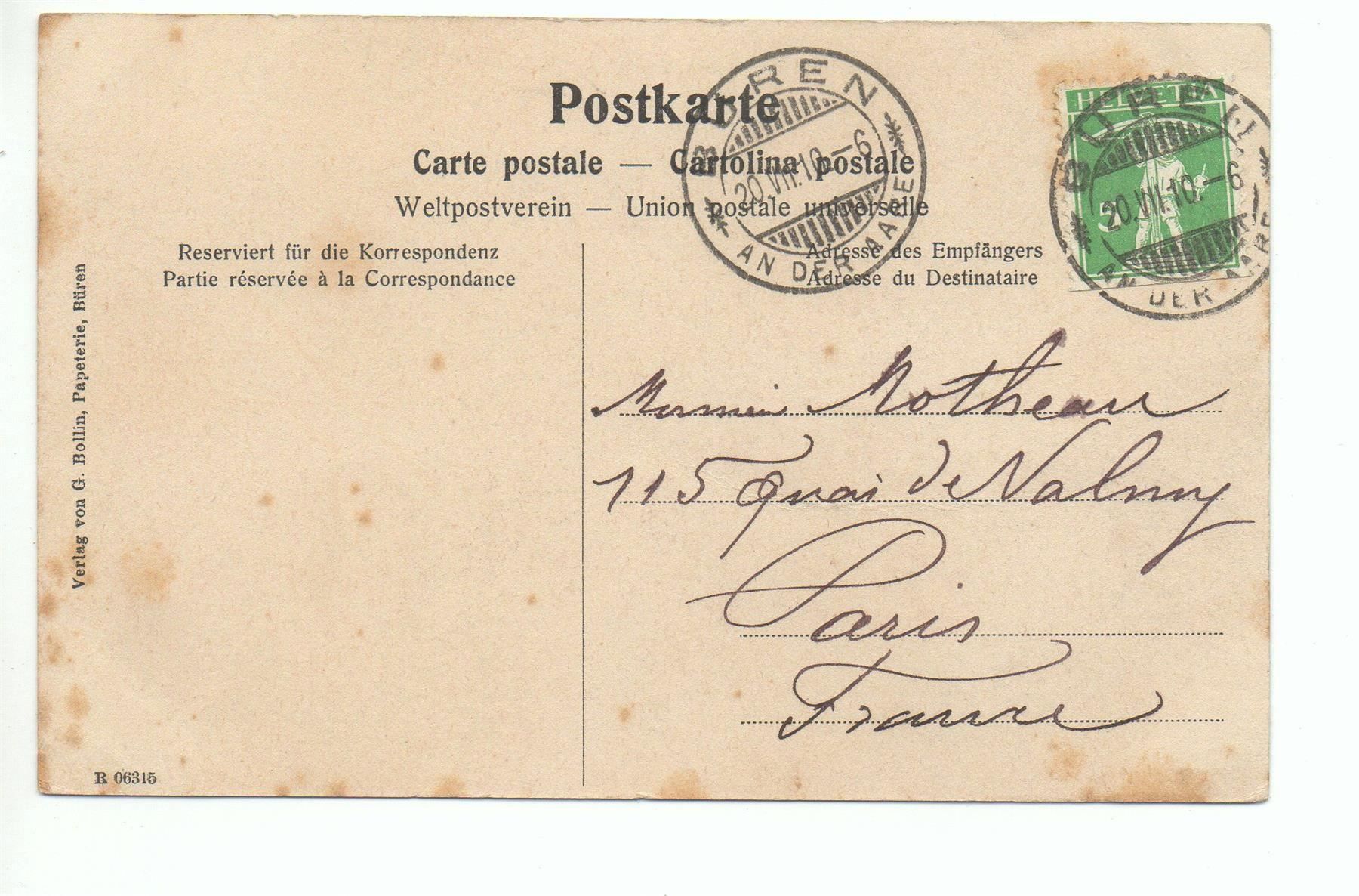 Cartoline postali: BÜREN a.d. Aare Totalansicht – Usato da Jona venduto da philajona 1