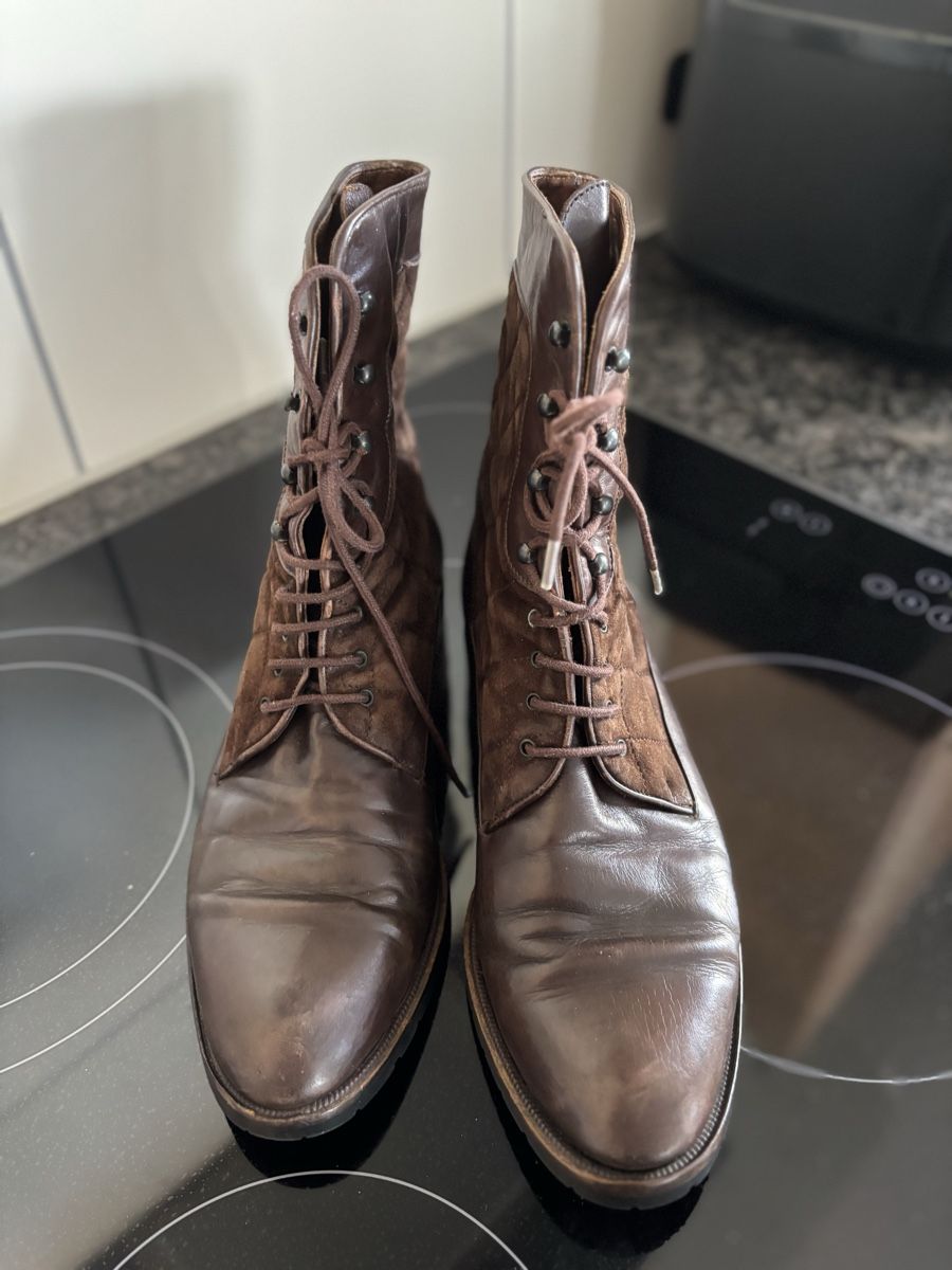 Bottes Plates Tod's En Cuir Marron Camel, Pointure 35.5 - Occasion En Excellent état, Peu Portées
