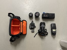 Sony Alpha A200 – komplettes Set mit 3 Objektiven & Blitz