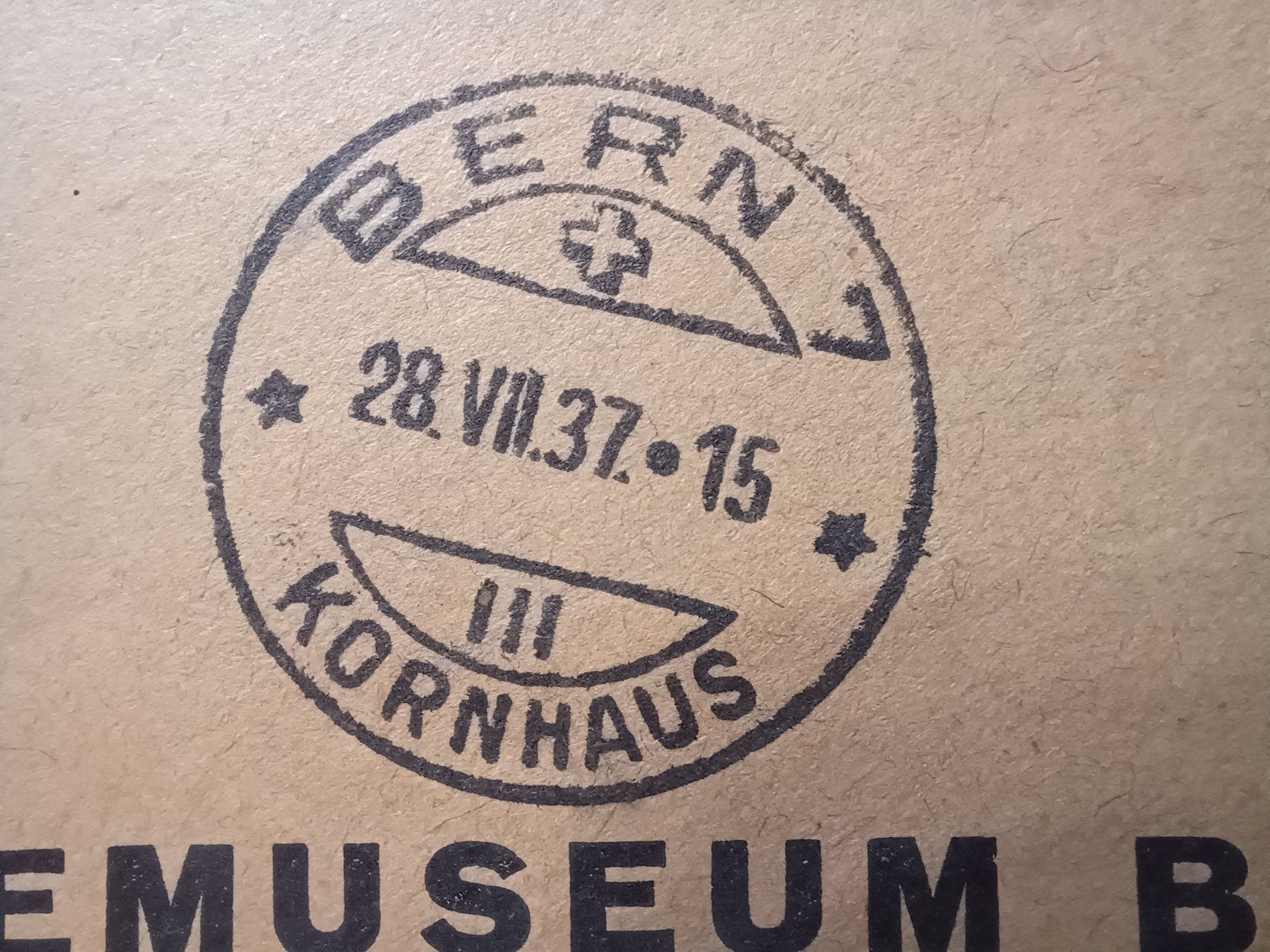Tutti i francobolli: Kant. Gewerbemuseum Bern 28.VII.37 – Usato da Aarau Rohr venduto da mgvw 2
