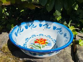 Vintage Emailleschüssel - Schale - Shabby