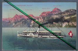 Urnersee. Dampfschiff 'Schiller'. Urirothstock.