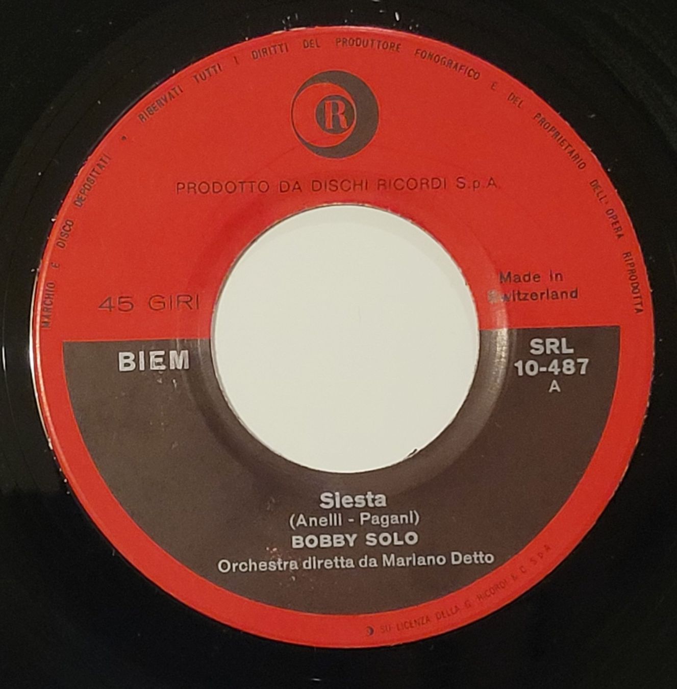 Dischi in vinile: Bobby Solo – Siesta  -  von 1968 – Usato da Zürich venduto da Avd 5