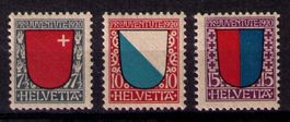 1920_J15-J17_Kantonswappen_SCHWYZ_ZÜRICH_TESSIN/TICINO_** !