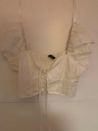 H&M weisses Top mit Puffärmeln Gr. M Sommerlich & leicht ☀️