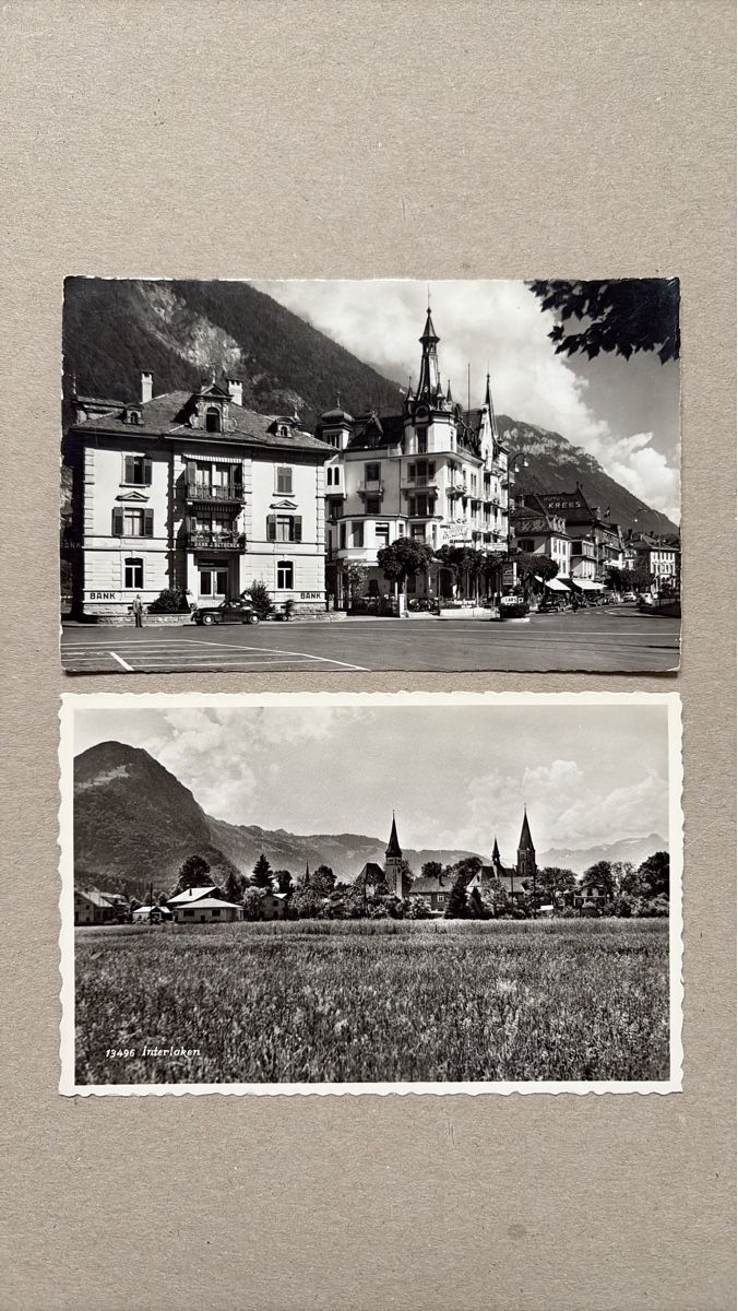 Cartoline postali: 2 AK Interlaken Schweiz – Usato da Au ZH venduto da Samson84