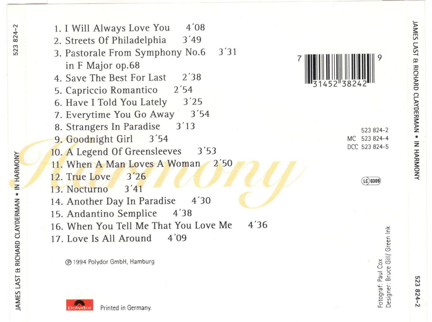 CDs: James Last und Richard Clayderman CD In Harmony – Gebraucht aus St. Margarethen TG von Smiley-Face 1