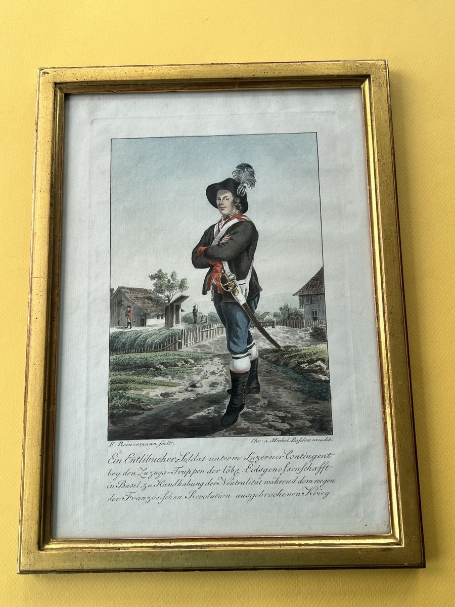 Stiche: Entlebucher Soldat Kupferstich Luzerner Kontingent – Gebraucht aus Adliswil von buch_und_kunst 1