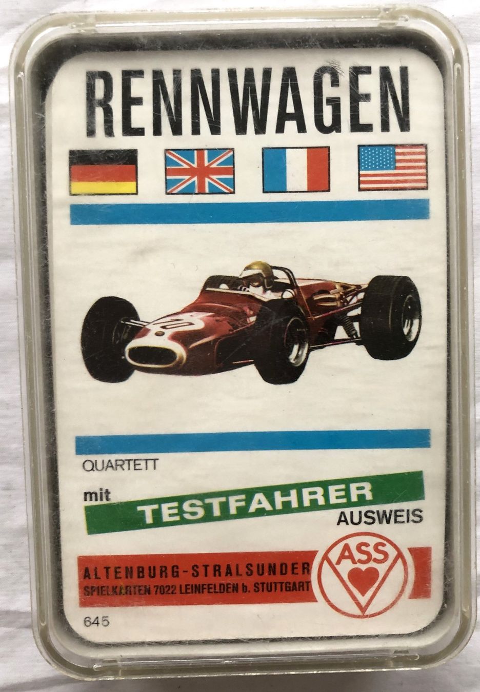 Giochi: Quartett - RENNWAGEN - ASS - 70er Jahre – Usato da Schaffhausen venduto da durruti