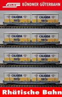 RhB Güterwagen Calanda Bräu 4er Set Container Spur N Kato