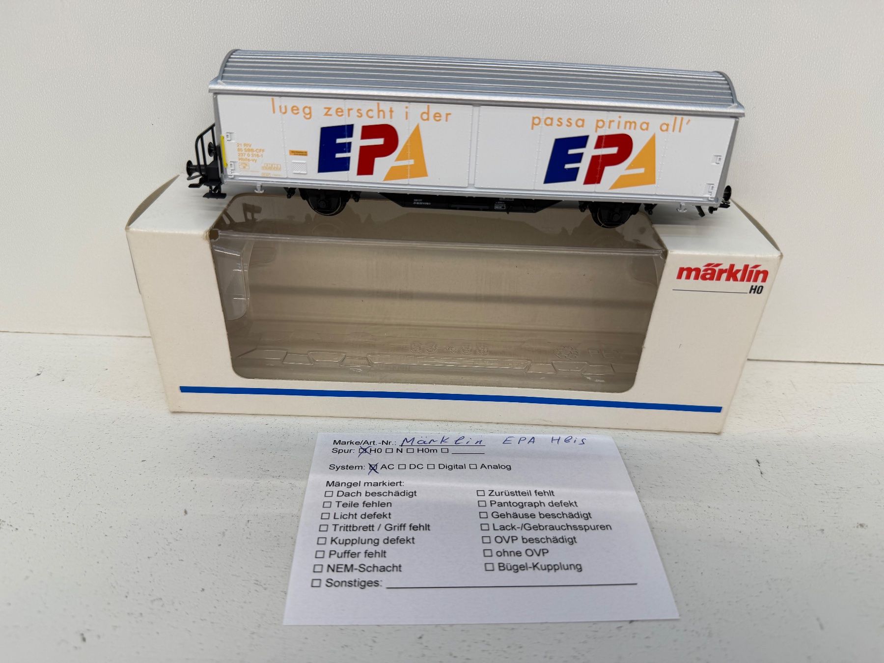Märklin Modelleisenbahnen: Märklin 84735.21 EPA Hbis Güterwagen SBB – Gebraucht aus Büsserach von ModellbahnDepot 8