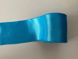 SATINBAND BLAU SCHLEIFENBAND 5cmx5m Hochzeit Weihnachtsdeko