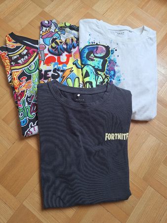4 T-Shirts Jungen Next Name It, fortnite  bunt bedruckt Gr. 