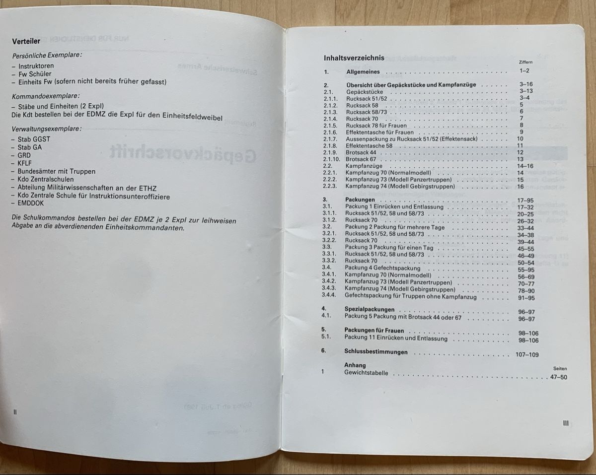 Libri: Reglement 53.175 d Gepäckvorschrift – Usato da Goldingen venduto da Bergler012 2